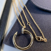 JUSTE NECKLACE 2.2MM PINK GOLD DIAMONDS