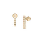 ICE CUBE PINK GOLD EARRINGS