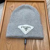 BEANIE HAT IN PALE GRAY WOOL 431360
