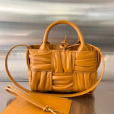 CANDY ARCO TOTE 20 IN RAW SIENNA SOFT LAMBSKIN