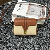 CLASSIC MINI 18 WHITE BROWN CALFSKIN
