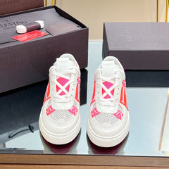VALENTINO 25S GARAVANI VL7N SNEAKERS IN WHITE MIX PINK LAMBSKIN