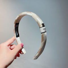 TAN BEIGE SILK HAIRBAND 876967