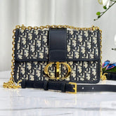 MONTAIGNE 25 BAG IN BLUE OBLIQUE JACQUARD