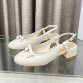 PEARL MARY JANE SLINGBACKS IN WHITE LAMBSKIN 30 MM