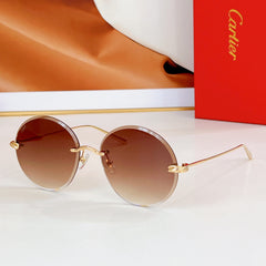 PREMIÈRE RIMLESS ROUND FRAME SUNGLASSES CT0475 IN METAL