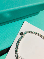 LOVE RED HEART TAG BEAD BRACELET