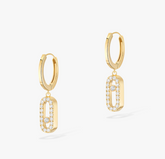 MOVE UNO HOOP DIAMOND EARRINGS