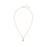 JOSEPHINE WHITE MOP SILVER DIAMOND NECKLACE