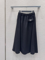 PRADA 25S A-LINE PLAID VELVET SKIRT 256