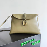 BOTTEGA VENETA 25S MEDIUM LIBERTA BAG 30 IN OLIVE GREEN CALFSKIN