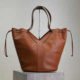 YSL 25S Y LARGE HOBO 50 IN CARAMEL CALFSKIN GOLD HARDWRE