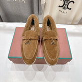 LP 25S SUMMER CHARMS WALK LOAFERS IN BROWN SUEDE AND FLEECE