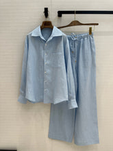 LP STRAIGHT-LEG LINEN PANTS IN BLUE