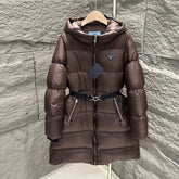 PRADA 25S LONG DOWN COAT WITH HOOD 226