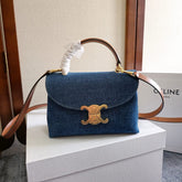 TEEN NINO BAG 20.5 IN DENIM TRIOMPHE KELLY