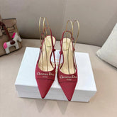 MY DD SLINGBACK PUMP 85MM IN RED DENIM