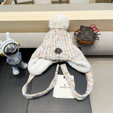 BEANIE HAT IN WHITE WOOL LINED WITH FLEECE 436774