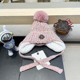BEANIE HAT IN LIGHT PINK WOOL LINED WITH FLEECE 436776