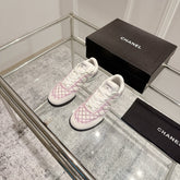 CASUAL SNEAKER IN WHITE AND PURPLE CALFSKIN