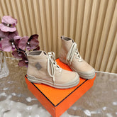 HM 25S KOOLER ANKLE BOOTS IN BEIGE CANVAS