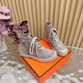 HM 25S KOOLER ANKLE BOOTS IN DUSTY BEIGE SUEDE