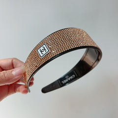 BROWN WITH CRYSTALS HAIRBAND RESIN FOR WOMEN 124677