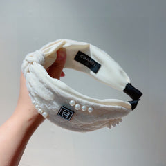 WHITE HAIRBAND WITH PEARL FOR WOMEN 124701