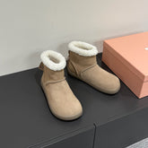 ANKLE BOOTS IN DESERT BROWN SUEDE AND FLEECE LINING