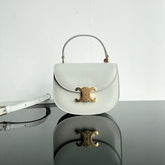 TRIOMPHE 15 White Calfskin Handbag