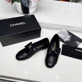 CHANEL 25S MARY JANES IN BLACK CALFSKIN WITH BOW GOLD HARDWARE