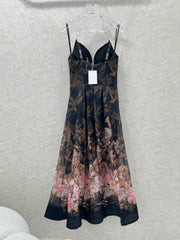 ZIMMERMANN STRAIGHT TUBE DRESS WITH HERRINGBONE PATTERN 269368