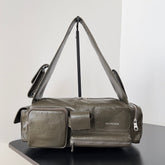 SUPERBUSY SLING BAG 35 IN KHAKI GREEN LAMBSKIN
