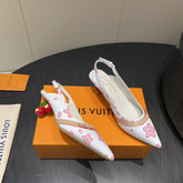 LV HIGH SLINGBACK 25S 55 MM IN WHITE CALFSKIN
