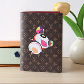 DOLL PASSPORT WALLET IN CHOCOLATE BROWN MONOGRAM CALFSKIN