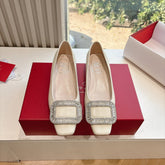 BELLE VIVIER BALLERINAS IN PARCHMENT BEIGE SMOOTH LAMBSKIN