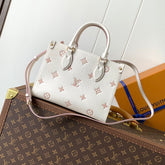 ONTHEGO 25 IN WHITE AND PINK MONOGRAM CALFSKIN