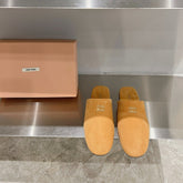 Mules Slippers Copper Color Lambskin