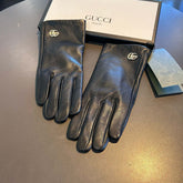 TOUCHSCREEN GLOVES IN BLACK LAMBSKIN AND SHEARLING LINING 463863