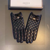 TOUCHSCREEN GLOVES WITH BOW IN BLACK LAMBSKIN 467968