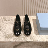 PRADA 25S BALLERINAS IN BLACK CALFSKIN GLOSSY