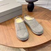 BALENCIAGA 25S AURALEE SLIP-ON 25 MM IN GREY SUEDE