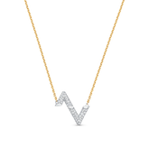 VOLT SILVER DIAMOND PEDANT NECKLACE