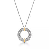 EDGE DIAMOND GOLD SILVER NECKLACE