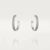 LOVE DIAMOND SILVER HOOP EARRINGS