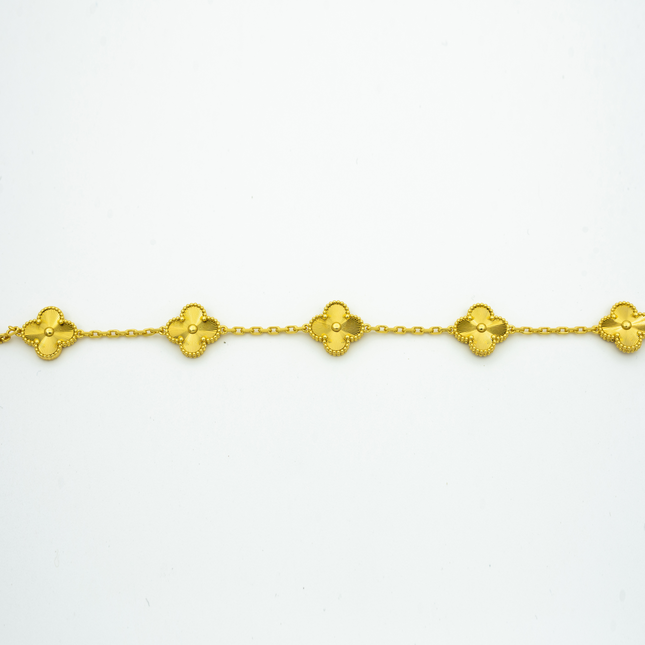 CLOVER GOLD BRACELET 5 MOTIF