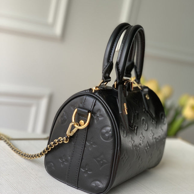 SPEEDY BB 17CM BLACK  LAMBSKIN