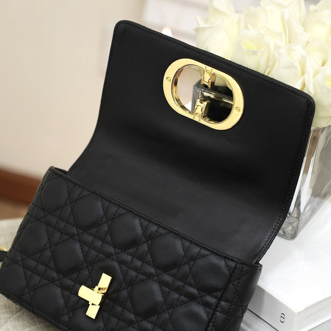 SMALL CARO BAG BALCK SUPPLE CANNAGE CALFSKIN