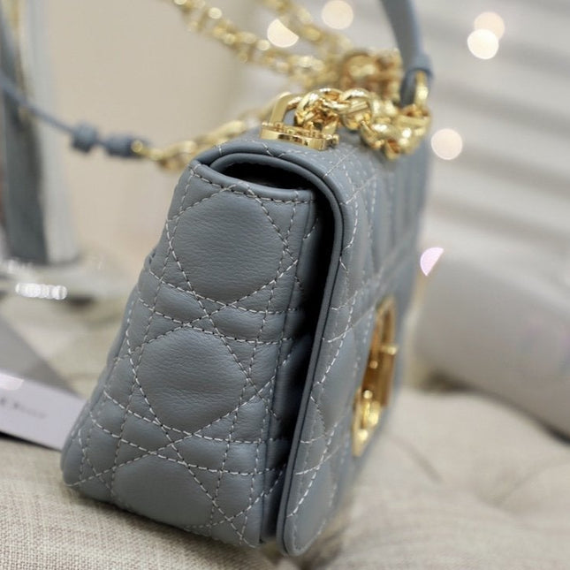 SMALL CARO BAG GRAY SUPPLE CANNAGE CALFSKIN