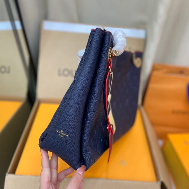 SURENE MM 36CM BLUE MONOGRAM GRAINED CALFSKIN